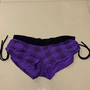 Plaid purple shorts